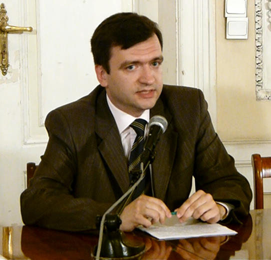 Oleksandr Maslak na Uniwersytecie Warszawskim, 29 maja 2012.