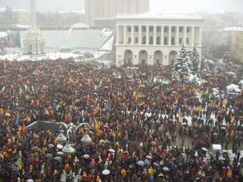 Orange Revolution gathering in Kiev