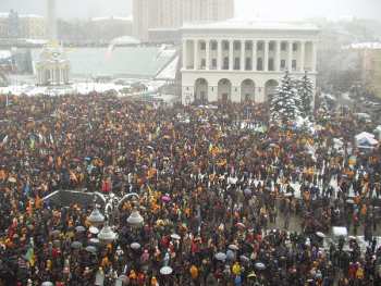 Orange Revolution gathering in Kiev