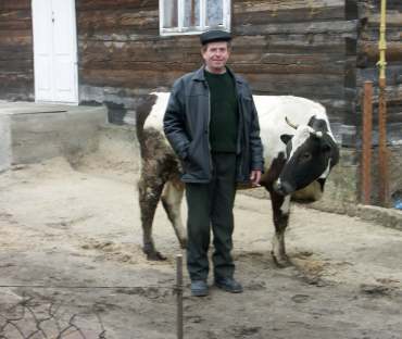 A villager with his cow