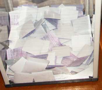 Much less ballots with content in plain view